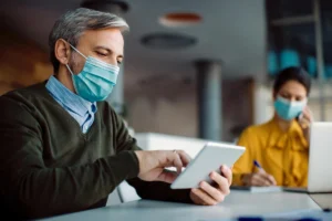 Man looking for radon testing