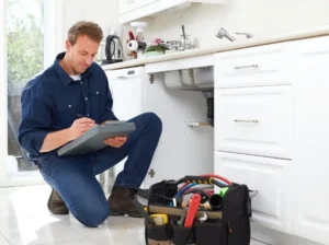 picture of a working home inspector